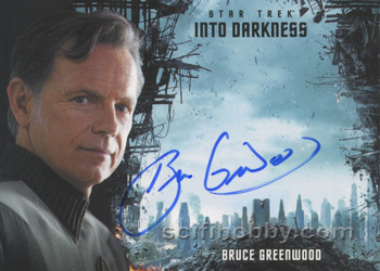 Bruce Greenwood as Captain Pike in Star Trek Into Darkness Star Trek Movies Autograph card
