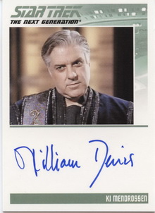 William Denis Autograph card