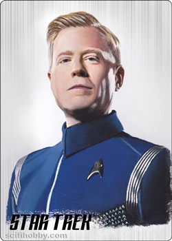 Lt. Commander Stamets Starfleet's Finest Painted Portrait Metal card