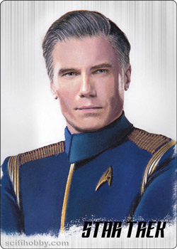Captain Pike Starfleet's Finest Painted Portrait Metal card