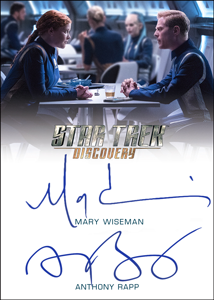 Dual Autograph Card Signed by Mary Wiseman and Anthony Rapp