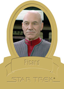 Picard Star Trek Die-Cut Gold Plaque card