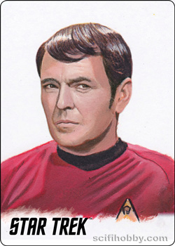 Scotty Starfleet's Finest Painted Portrait Metal Parallel card