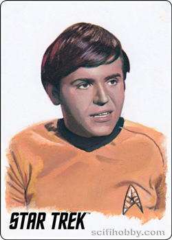 Ensign Chekov Starfleet's Finest Painted Portrait Metal Parallel card