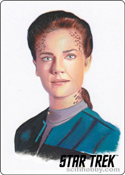Lt. Commander Jadzia Dax Starfleet's Finest Painted Portrait Metal Parallel card