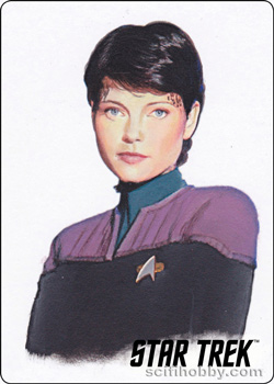 Lt. Junior Grade Ezri Dax Starfleet's Finest Painted Portrait Metal Parallel card