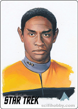 Lt. Commander Tuvok Starfleet's Finest Painted Portrait Metal Parallel card