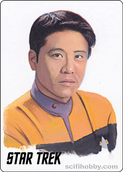 Ensign Kim Starfleet's Finest Painted Portrait Metal Parallel card