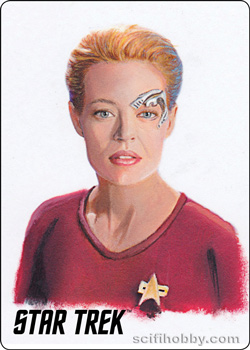 Seven of Nine Starfleet's Finest Painted Portrait Metal Parallel card