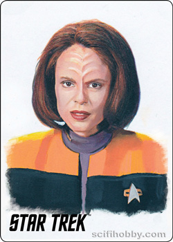 Lt. Torres Starfleet's Finest Painted Portrait Metal Parallel card