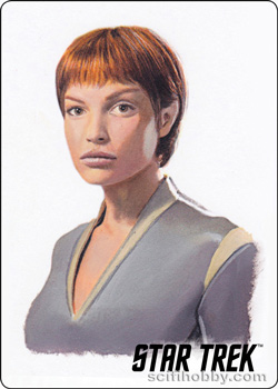 Commander T'Pol Starfleet's Finest Painted Portrait Metal Parallel card