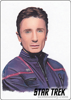 Lt. Reed Starfleet's Finest Painted Portrait Metal Parallel card