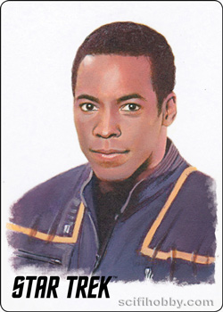 Ensign Mayweather Starfleet's Finest Painted Portrait Metal Parallel card