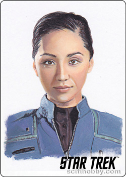 Ensign Sato Starfleet's Finest Painted Portrait Metal Parallel card
