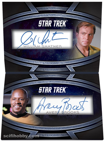 William Shatner/Avery Brooks as Captain Kirk/Captain Sisko in Trials and Tribble-ations Other Autograph card