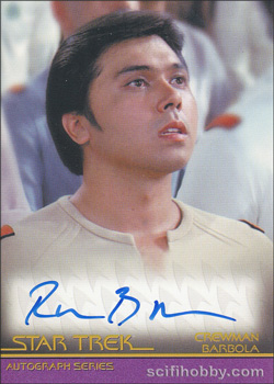 Ralph Brannen as Crewman Barbola in Star Trek: The Motion Picture Movie Autograph card