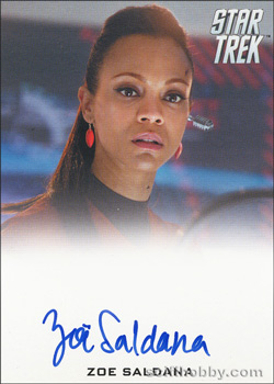 Zoe Saldana as Uhura in Star Trek Into Darkness Movie Autograph card