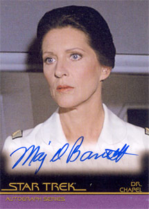 Majel Barrett as Dr. Christine Chapel in Star Trek: The Motion Picture Autograph card