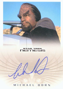 Michael Dorn as Lt. Commander Worf Autograph card