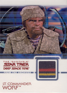 Lt. Commander Worf from Trials and Tribble-ations Costume card