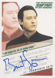 Brent Spiner as Lt. Commander Data Autograph card