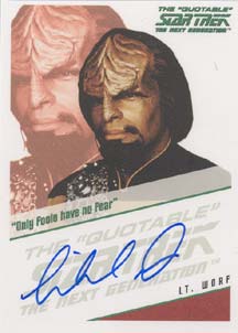 Michael Dorn as Lt. Worf Autograph card