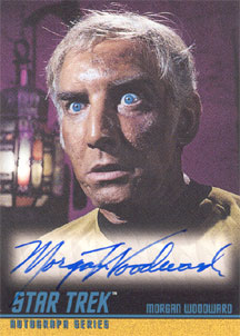 Morgan Woodward as Captain Ronald Tracey Autograph card