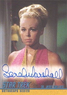 Sarah Marshall as Dr. Janet Wallace Autograph card
