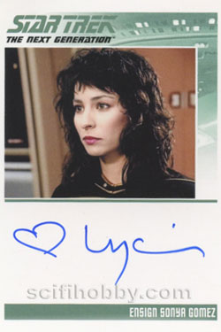 Lycia Naff as Ensign Sonya Gomez Autograph card