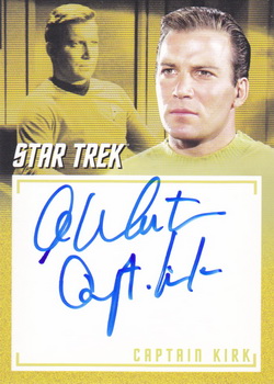 William Shatner as Captain Kirk Inscription Autograph card