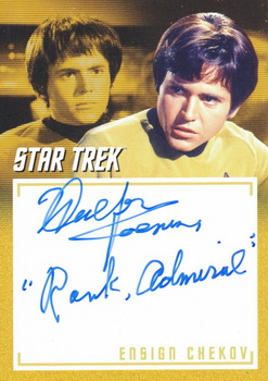 Walter Koenig as Ensign Chekov Inscription Autograph card