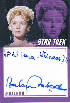Barbara Babcock as Philana in Plato's Stepchildren Inscription Autograph card