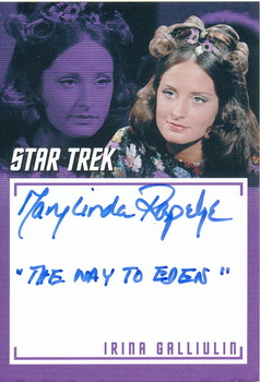 Mary-Linda Rapelye as Irina in The Way to Eden Inscription Autograph card