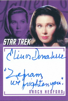 Elinor Donahue as Nancy Hedford in Metamorphosis Inscription Autograph card