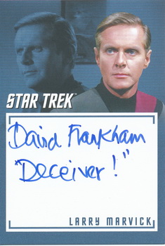 David Frankham as Larry Marvick in Is There In Truth No Beauty? Inscription Autograph card