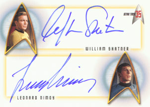 William Shatner/Leonard Nimoy Double Autograph Card