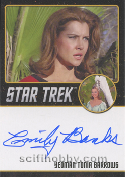 Emily Banks as Yeoman Tonia Barrows from Shore Leave Autograph card