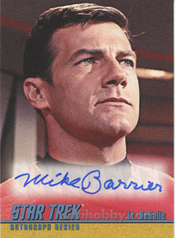 Michael Barrier as Lt. DeSalle in Catspaw Autograph card