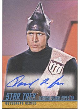 David L. Ross as Eminiar Guard in A Taste Of Armageddon Autograph card