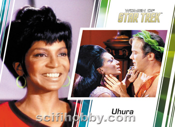 Uhura and James Kirk Base card