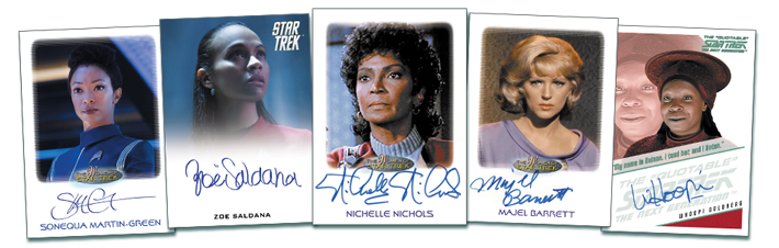 Sample selection of Autograph Cards