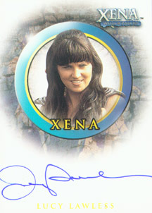 Lucy Lawless Autograph card