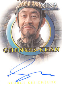 George Kee Cheung as Ghengis Khan Autograph card