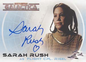 Sarah Rush as Flight Cpl. Rigel Autograph card