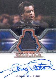 Terry Carter as Col. Tigh Autographed Costume card