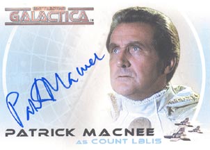 Patrick Macnee as Cout Iblis Autograph card