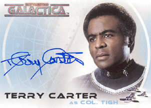 Terry Carter as Col. Tigh Autograph card