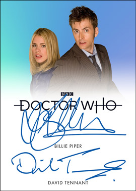 Dual Autograph card of Tennant and Piper