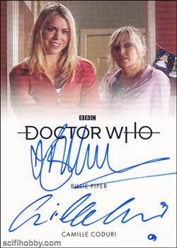 Billie Piper and Camille Coduri as Rose Tyler and Jackie Tyler Regular Autograph card