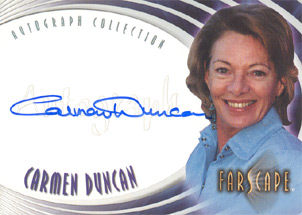 Carmen Duncan as Leslie Crichton Autograph card